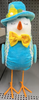 Easter Decor Blue Bird Yellow Bow Tie Figurine 17in New with Tag