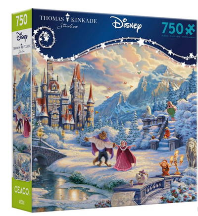 Ceaco Disney Beauty and the Beast Winter Enchantment Jigsaw Puzzle New With Box