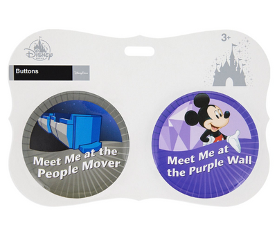 Disney Parks Mickey Meet Me at...Button Set New with Card