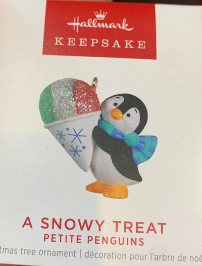 Hallmark 2022 Mini Petite Penguins A Snowy Treat Christmas Ornament New With Box