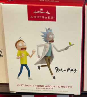 Hallmark 2022 Just Don't Think About It, Morty! Christmas Ornament New With Box