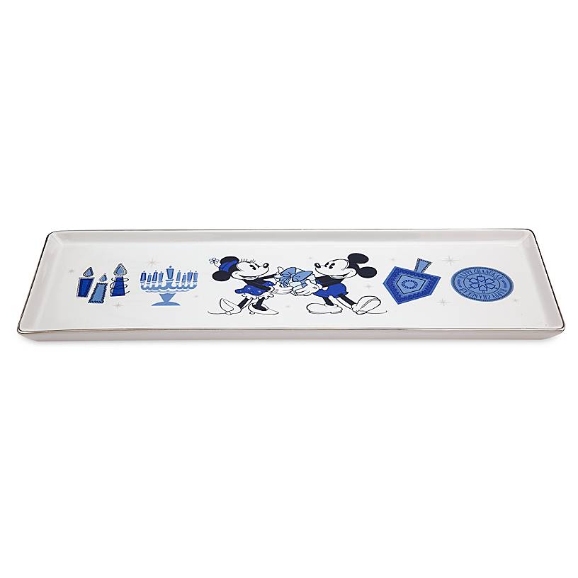 Disney Parks Holiday Mickey and Minnie Happy Chanukah Hanukkah Serving Tray New