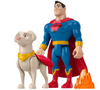 FisherPrice DC League of SuperPets Superman & Krypto set of 2 Poseable Figures