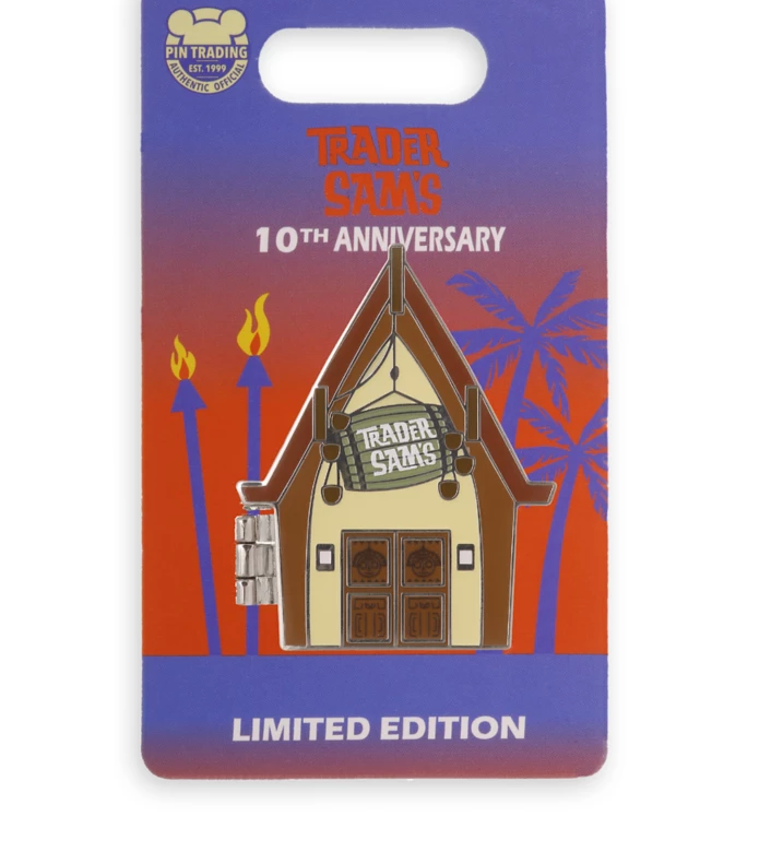 Disney Disneyland Trader Sam's Enchanted Tiki Bar 10th Pin Limited New with Card