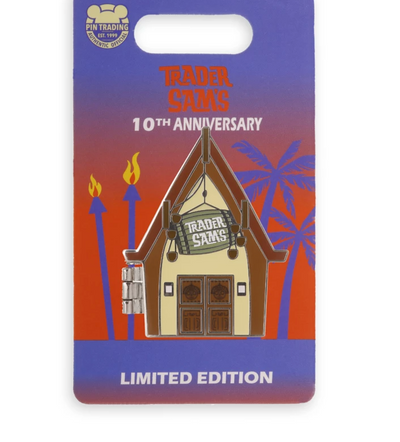 Disney Disneyland Trader Sam's Enchanted Tiki Bar 10th Pin Limited New with Card