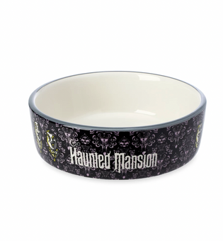 Disney Parks The Haunted Mansion Feed Me Foolish Mortals Ceramic Pet Bowl New