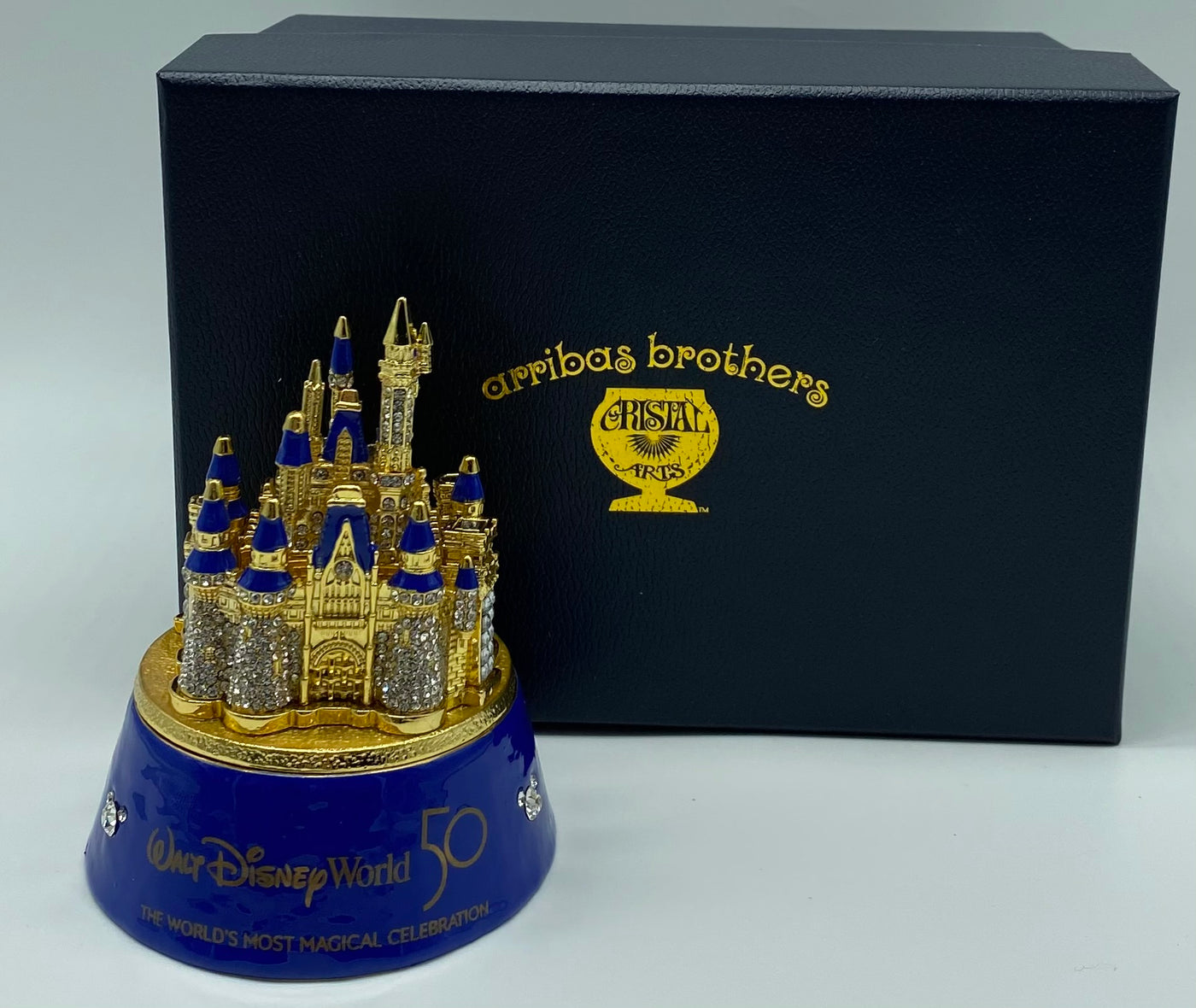 Disney Parks 50th Cinderella Castle Trinket Box Arribas Brothers New with Box