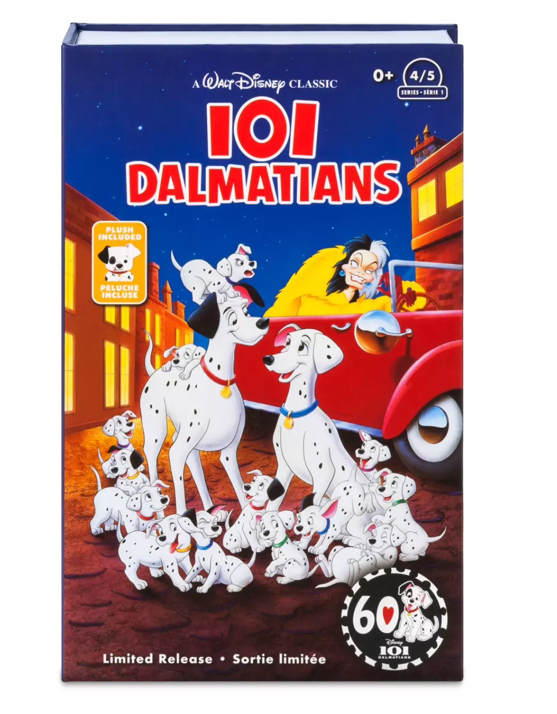 Disney Parks Patch VHS Plush 101 Dalmatians Small 6 3/4'' New