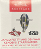 Hallmark 2022 Jango Fett Obi-Wan Kenobi Starfighter Christmas Ornament New Box