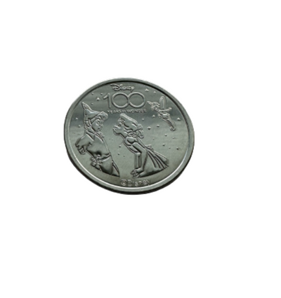 Disney 100 Years Wonder Celebration Peter Pan Wendy Tinkerbell Coin Medallion N