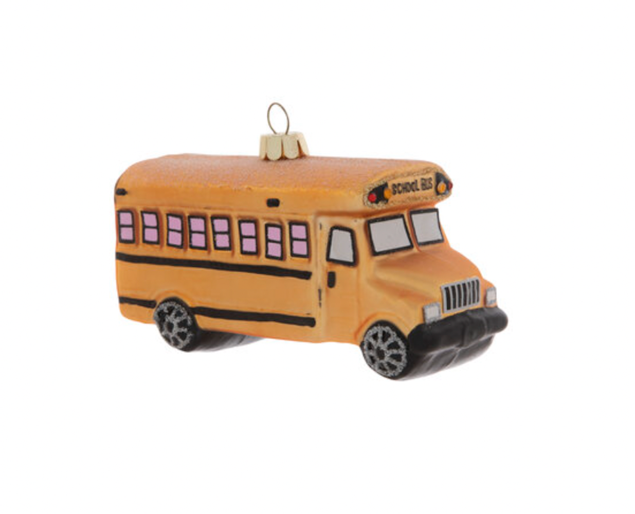 Robert Stanley 2021 School Bus Glass Christmas Ornament New with Tag