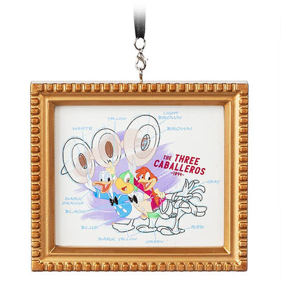 Disney Parks 2020 Ink & Paint Three Caballeros 1944 Canvas Framed Ornament New