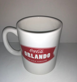 Authentic Coca-Cola Coke Ice Cold Sunshine Orlando Ceramic Coffee Mug New