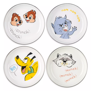 Disney Critters Chaos Collection Pluto Chip 'n Dale Yzma Meeko Enamel Plates New