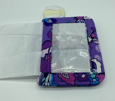 Vera Bradley Factory Style Cotton Campus Double ID Enchanted Garden New with Tag