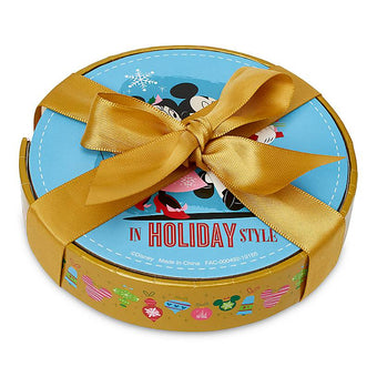 Disney Parks Mid-Century Brights Mickey and Friends Holiday Coaster Set New